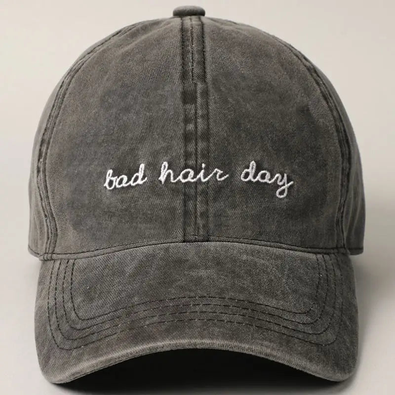Bad Hair Day embroidered baseball hat